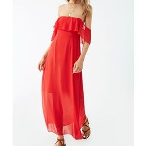 New with tags! Red GORG. Off the shoulder dress